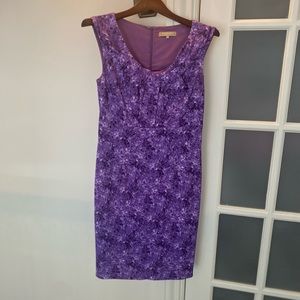Michael kors collection 10 floral purple violet bodycon dress